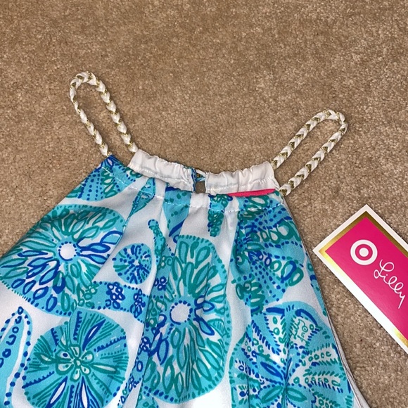 Lilly Pulitzer womens starfish and shells blue/white/gold with with tags!!!! - Picture 2 of 5